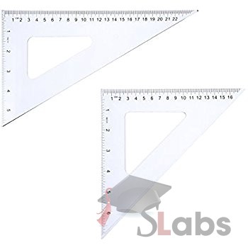 Set Squares Of Transparent Plastic